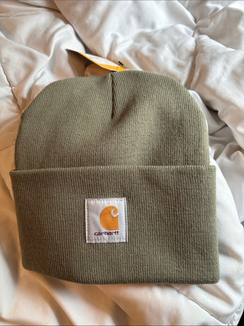 Carhartt Olive Fold-Over Beanie